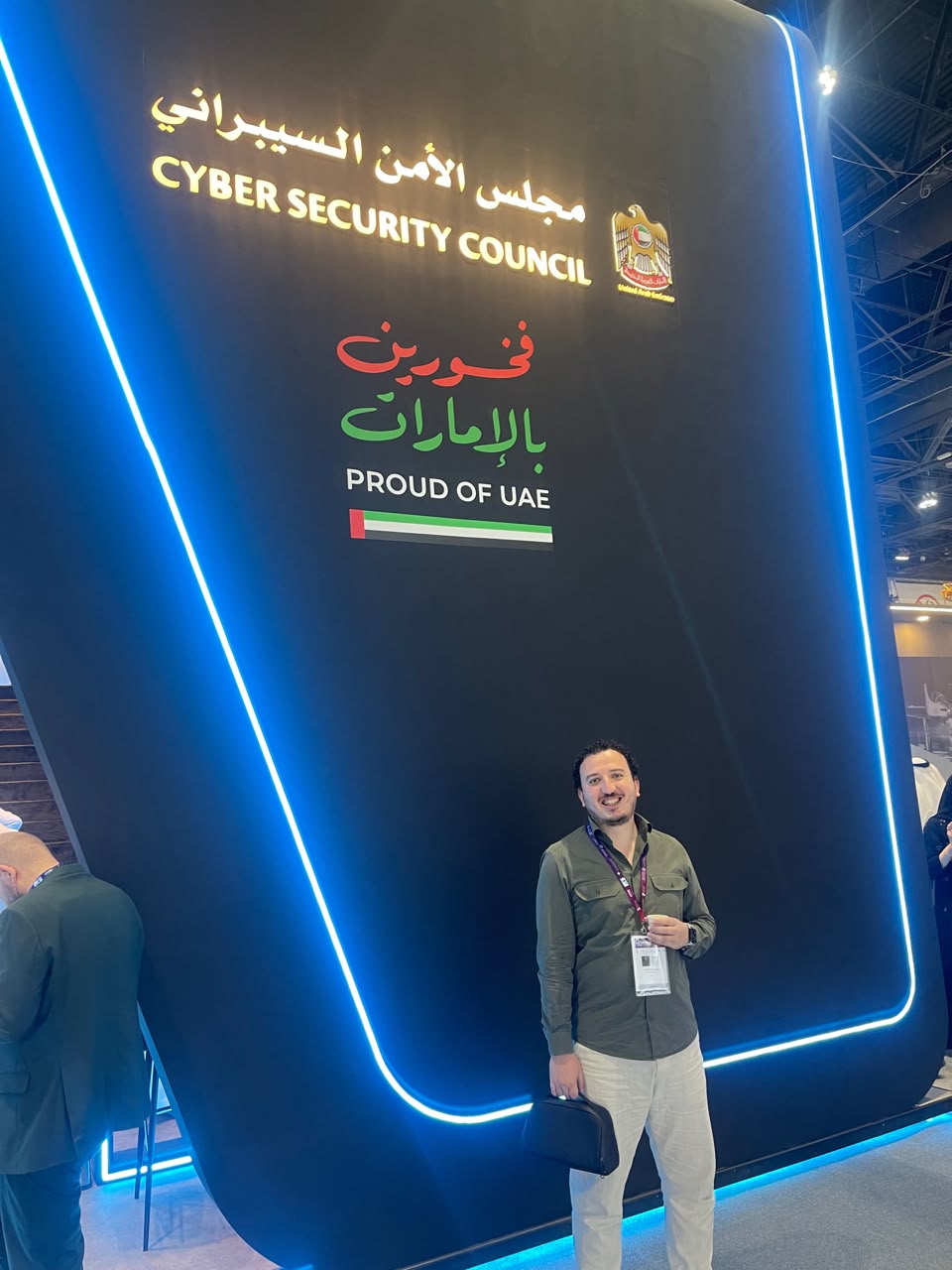 DEMA founder at the UAE Cyber Security Council exhibition stand
